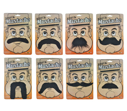 lot de 12 fausses moustaches adhésives