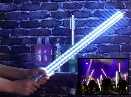 baton lumineux pour bouteille led's blanc arg 60cm 2000mah