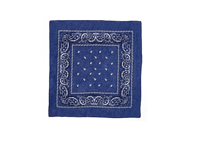 bandana style cachemire bleu fonçé