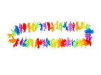 collier de fleurs tahiti arc en ciel 60mm