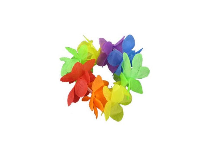 bracelet de fleurs tahiti hawaï arc en ciel