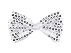 noeud papillon à sequins argent 13x6cm