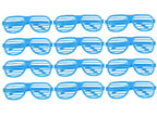 lot de 12 lunettes stores fluo bleu