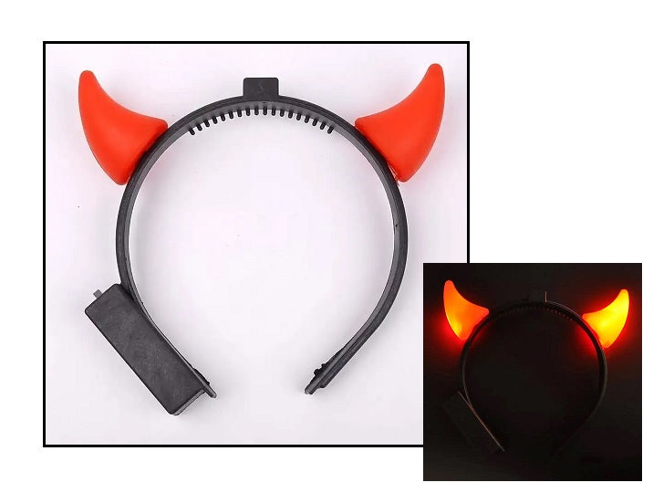 cornes de diable lumineuses rouge 5cm