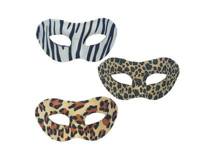 masque loup velours zèbre panthère léopard mix