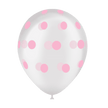 8 ballons HG112 transparent imprimé TAT Dots