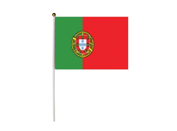lot de 12 drapeaux motif portugal 14x21cm