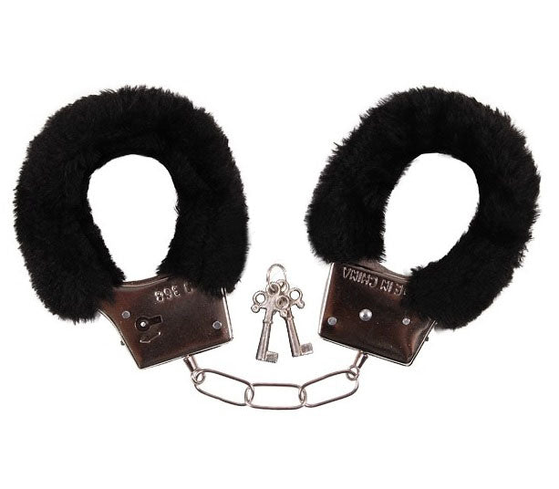 menottes peluche noir
