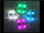 lot de 4 pastilles lumineuses sous verre 4 led''s pink
