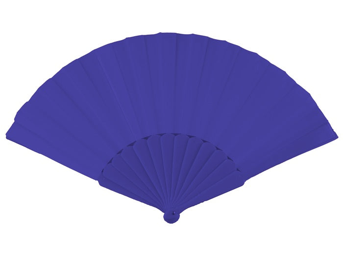 éventail plastique, bleu foncé 22cm