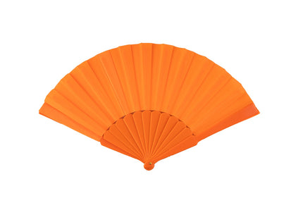 éventail plastique orange 22cm