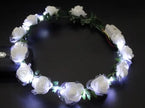 couronne de fleurs lumineuses led''s multicolores