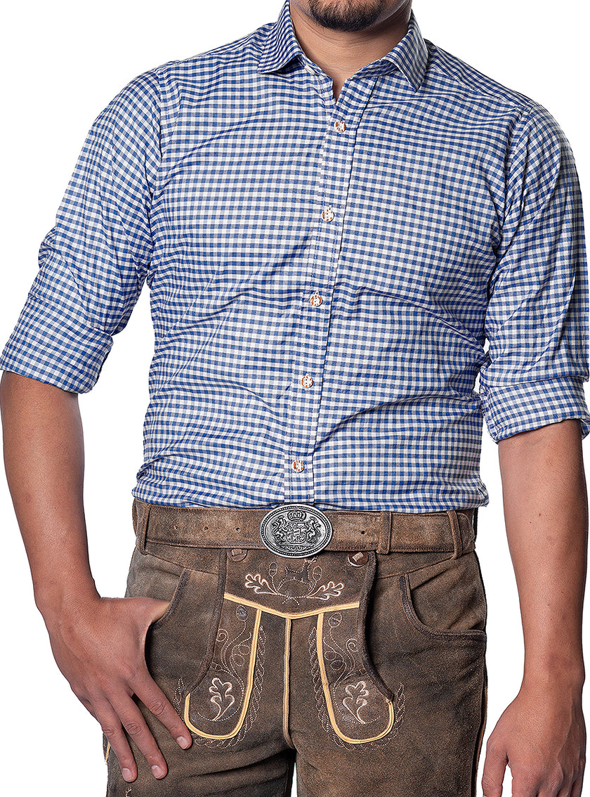 Chemise Oktoberfest bleue deluxe homme