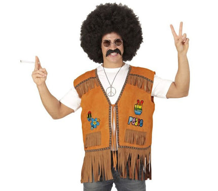 gilet à franges hippie baba cool