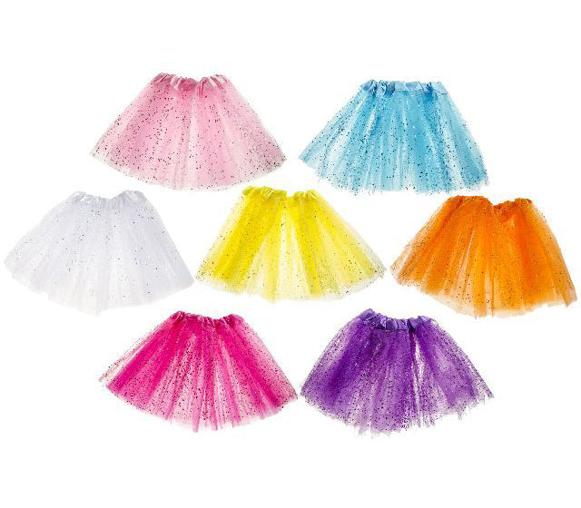 jupe tutu en tulle pastel à paillettes enfant lilas 29cm