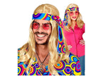 perruque 70''s cheveux longs avec bandeau blond