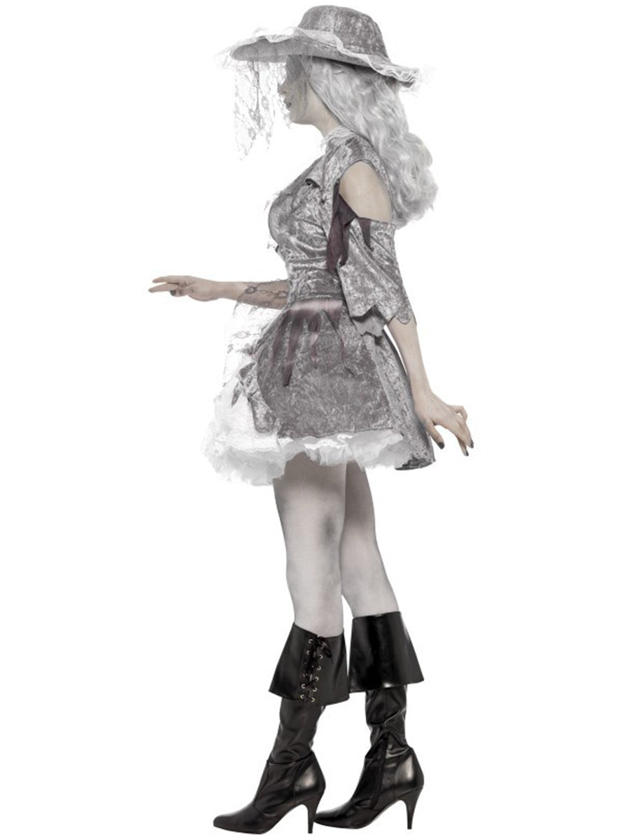 Déguisement pirate fantôme gris femme
