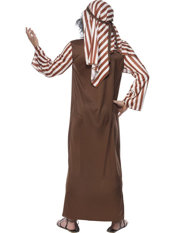 Déguisement de pasteur avec des rayures marrons et blanches pour homme