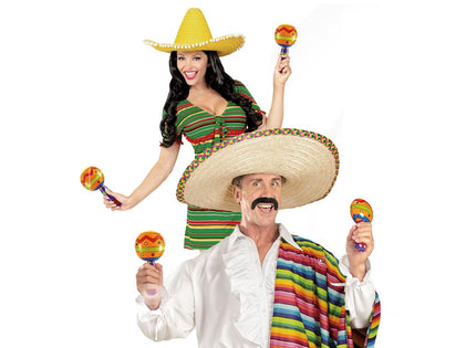 maracas gonflable multicolore avec clochette 20cm
