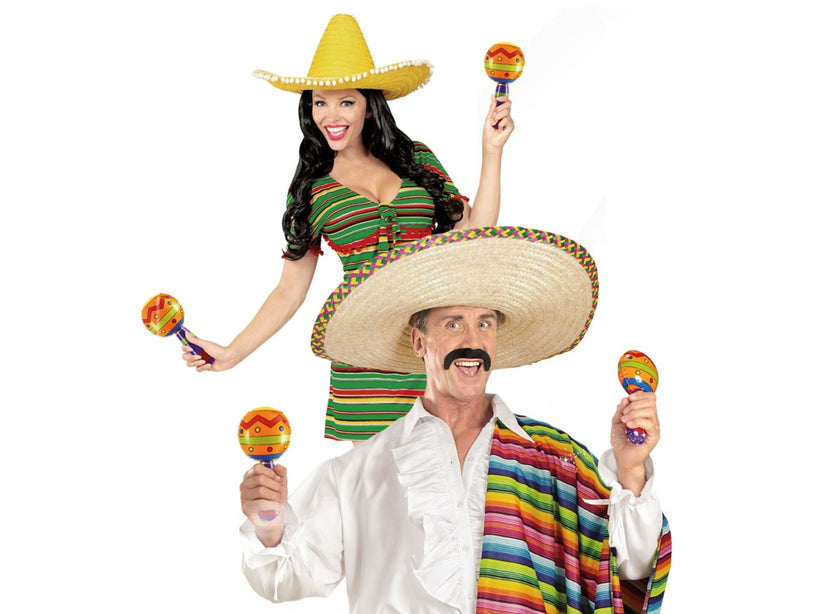 maracas gonflable multicolore avec clochette 20cm