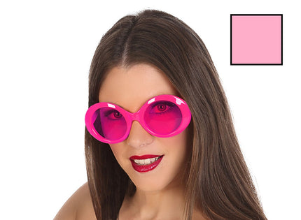 lunettes rondes rétro vintage rose clair adulte