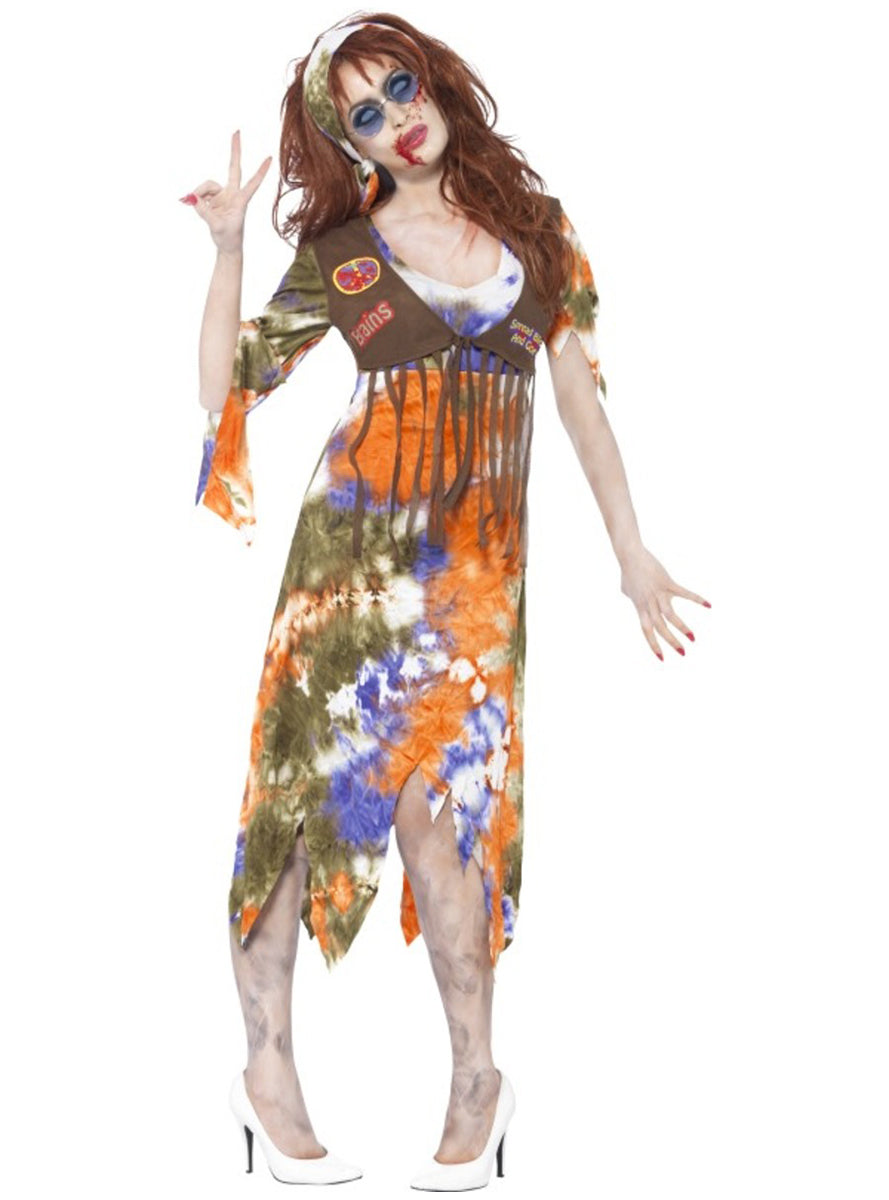 Déguisement hippie zombie femme