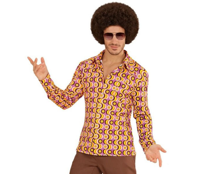 chemise homme groovy années 70
