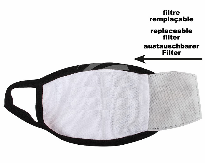 filtre à charbon actif pour masque textile lavable