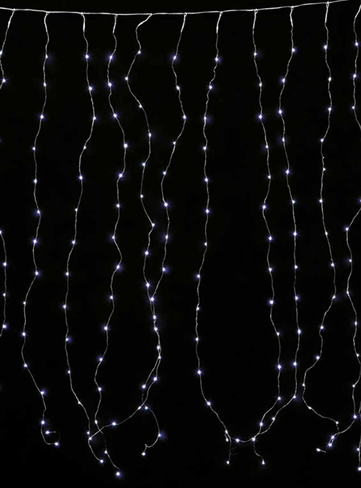 Rideau de noël de lumières blanches