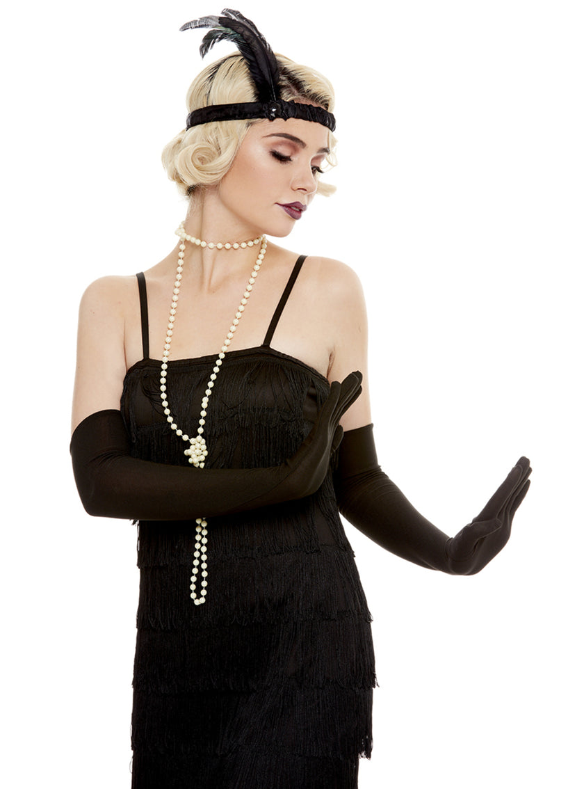 Gants longs noirs