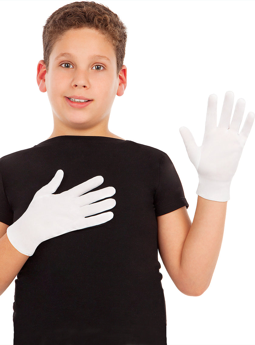 Gants blancs 22 cm enfant