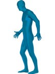 Déguisement seconde peau bleu adulte