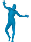Déguisement seconde peau bleu adulte