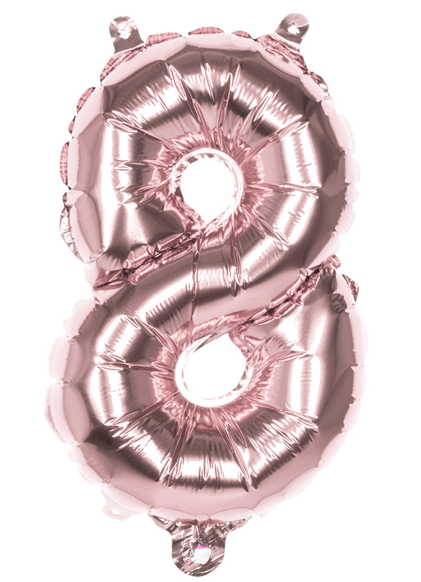 Ballon numéro 8 Rose Gold 36cm