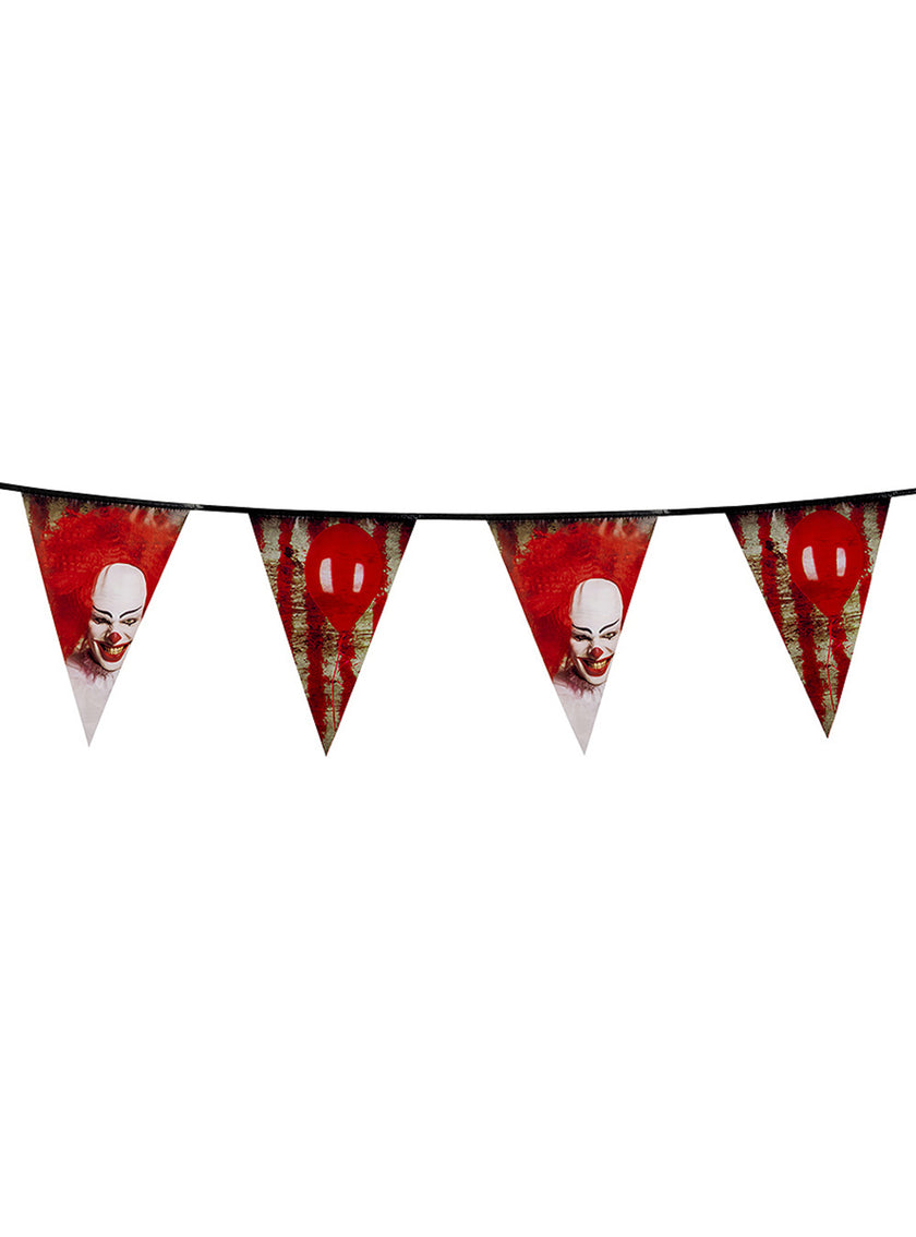 Guirlande de fanions clown de l'horreur