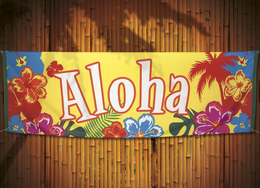 Banderole hawaïen aloha - Hibiscus