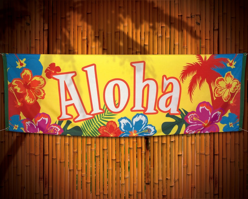 Banderole hawaïen aloha - Hibiscus