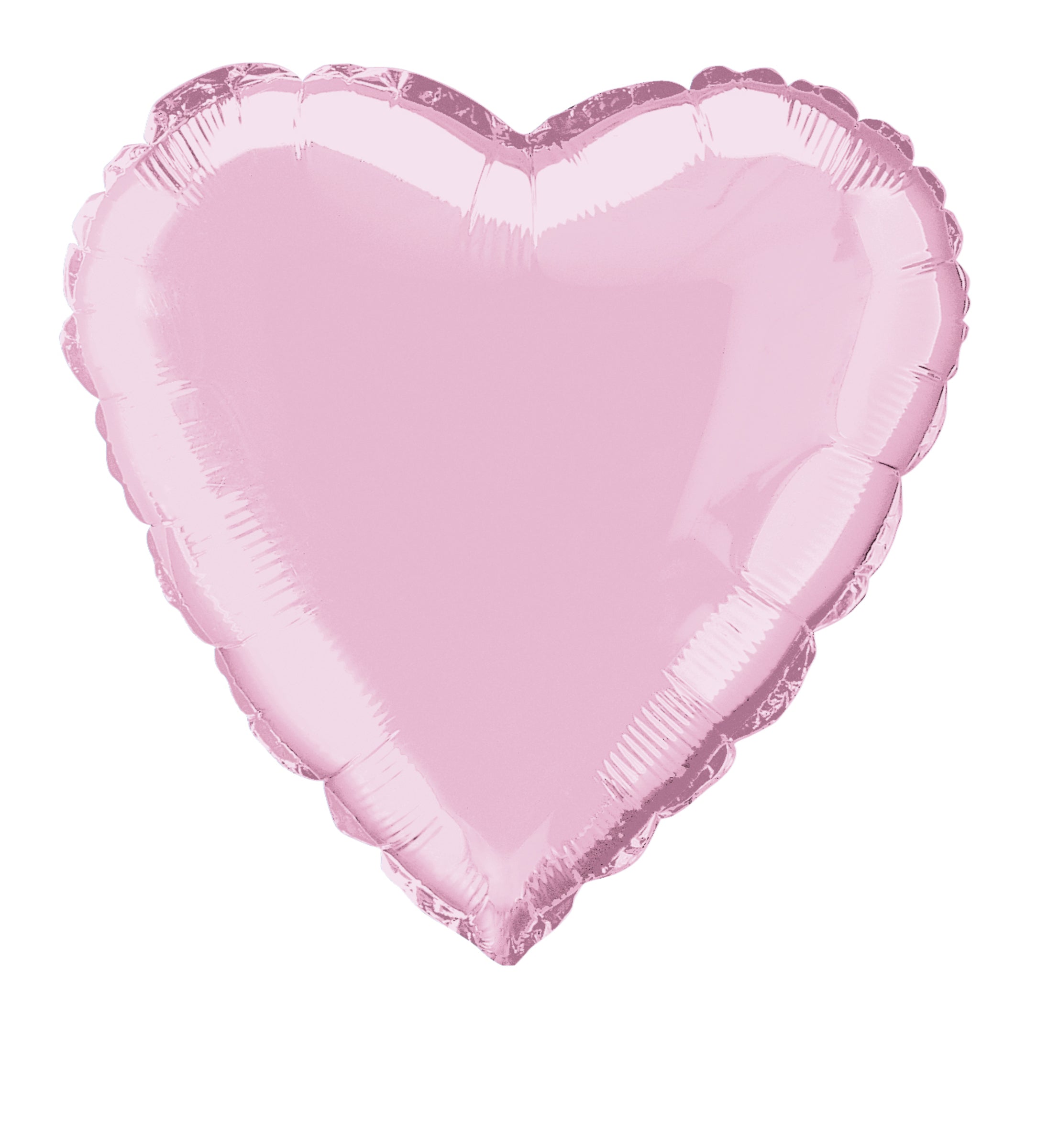 Ballon coeur en aluminium rose clair