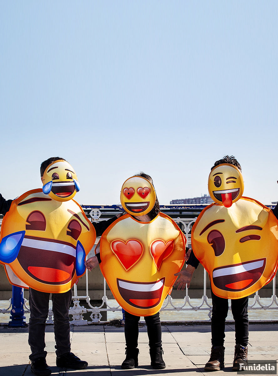Déguisement Emoji sourire yeux en cœur enfant