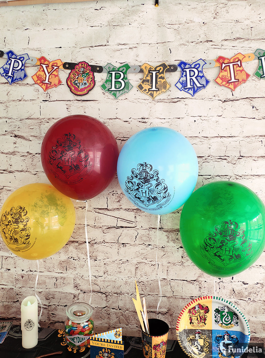 8 ballons variés Maisons Poudlard - Harry Potter