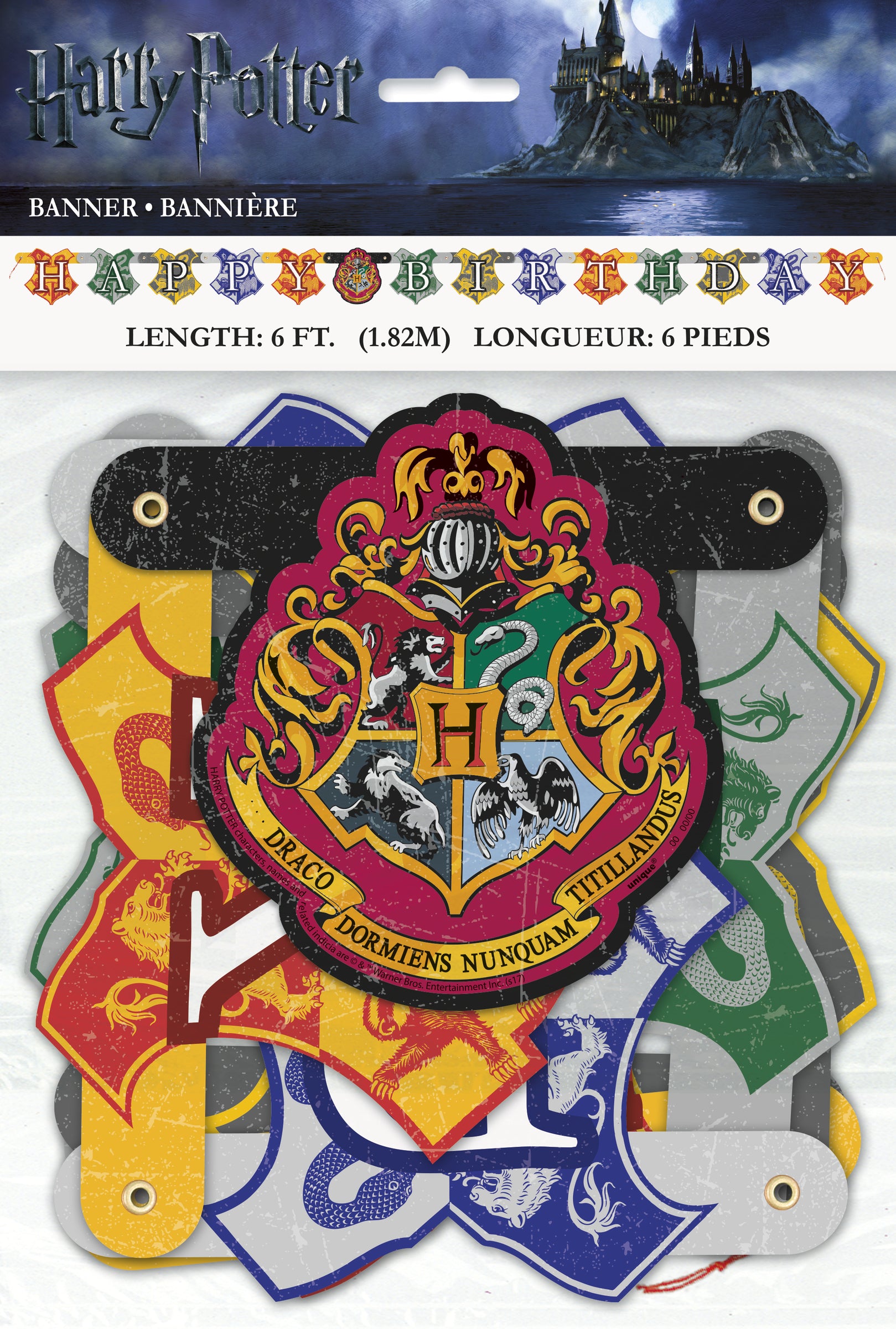 Banderole anniversaire Maisons Poudlard - Harry Potter