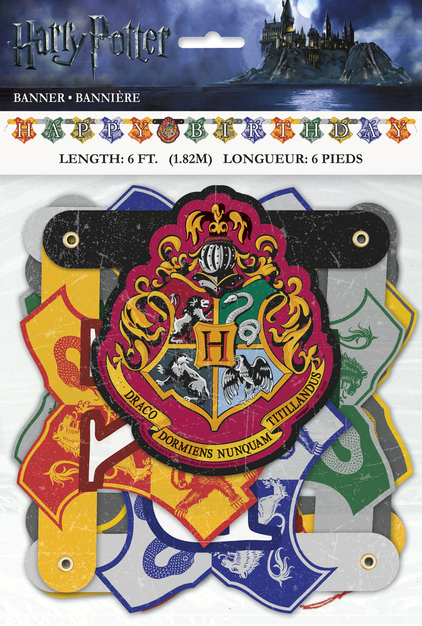 Banderole anniversaire Maisons Poudlard - Harry Potter