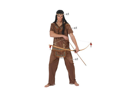 déguisement d'indien marron 3pcs homme