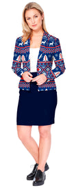 Veste Noël Bleue femme - Opposuits