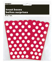 8 boîtes à popcorn rouge à pois blancs - Gamme couleur unie