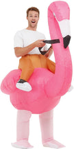 Déguisement gonflable flamant rose adulte