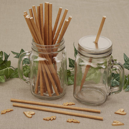 25 pailles en carton - Hearts & Krafts