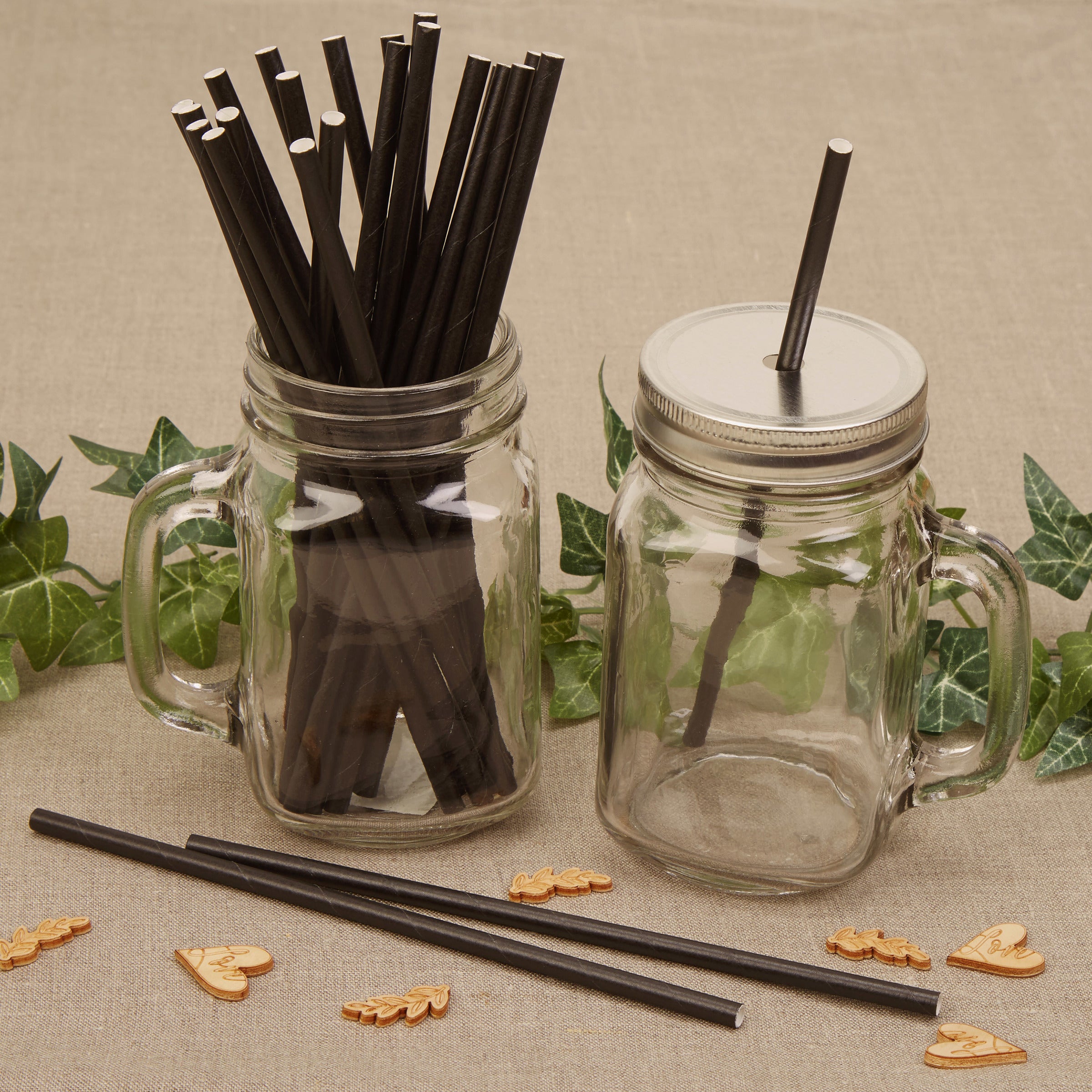 25 pailles en carton - Hearts & Krafts