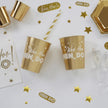 8 gobelets dorés en carton - Woo Hoo Hen Do