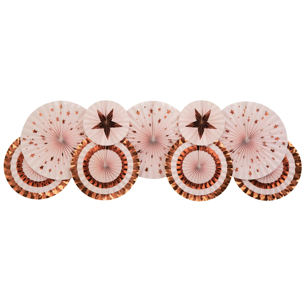 3 rosaces en papier divers - Glitz & Glamour Pink & Rose Gold